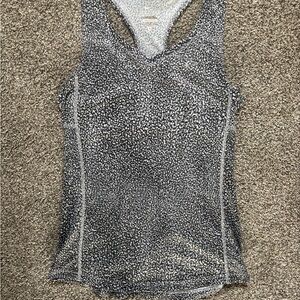 Nike Women's Black and White Tank Top